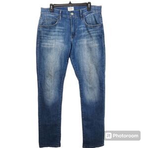 Hudson Jeans Mens Blake Slim Straight Whiskered Front 5 Pocket Jeans 33x33